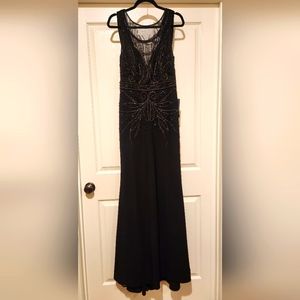 Sue Wong black beaded cocktail dress
